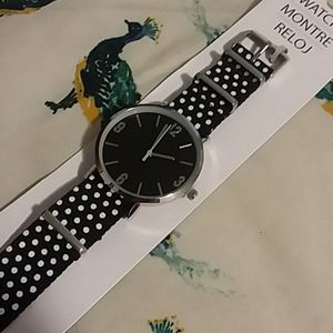 Black and White Polka Dot Watch
